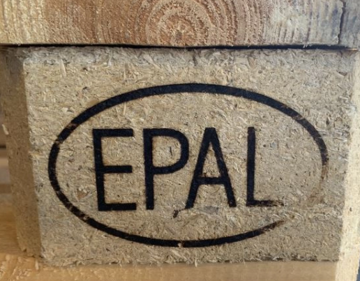EPAL brandmerk in pallethout